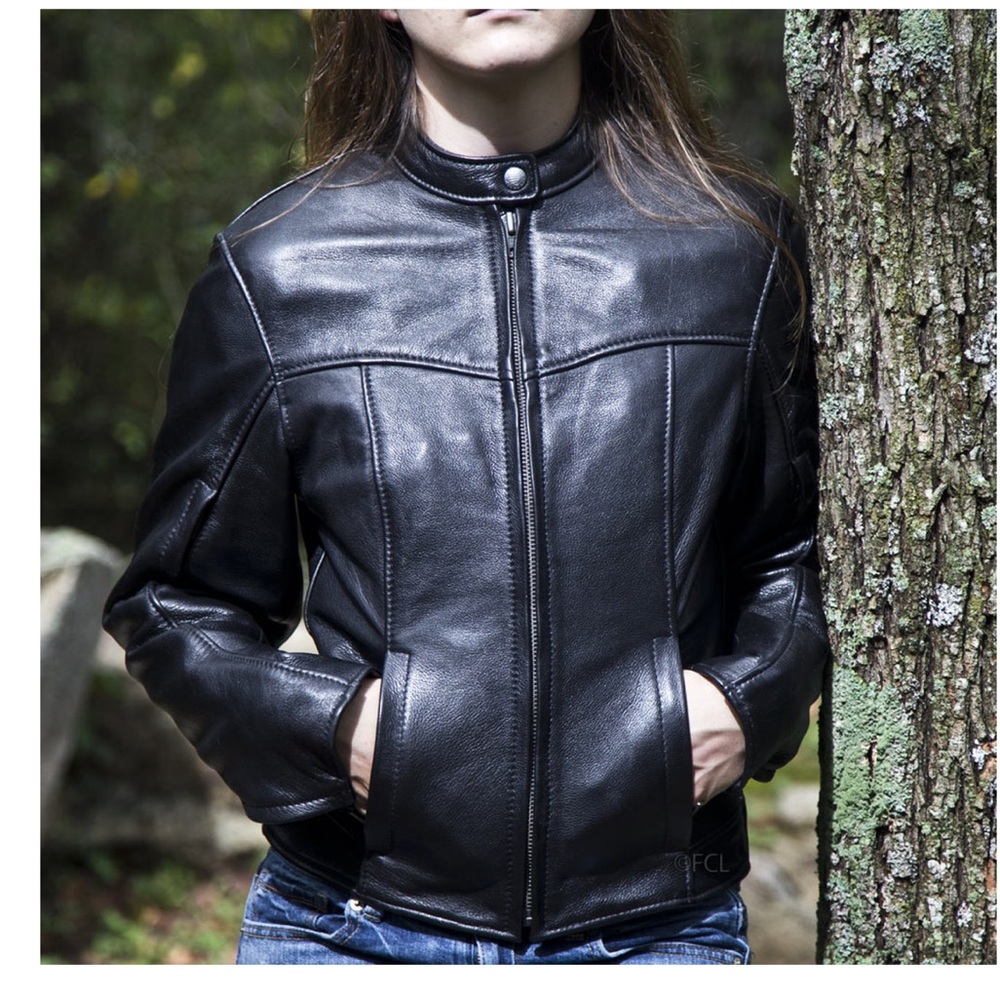Fox Creek Leather Motorcycle Moto Biker Jacket - Picture 2 of 11